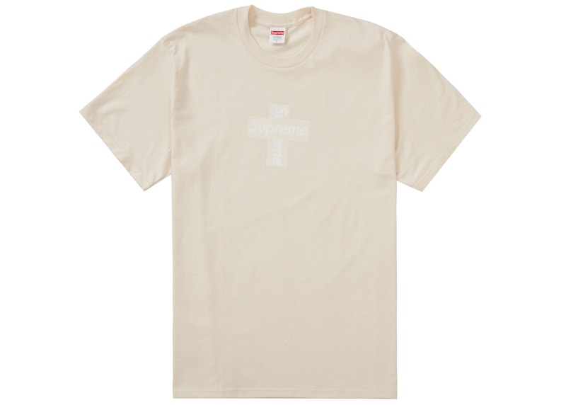 Supreme Cross Box Logo Tee Natural