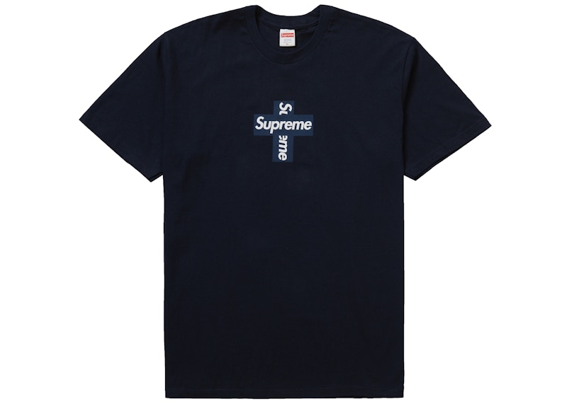 Supreme Cross Box Logo Tee Blauw