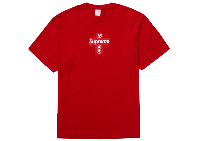 Supreme Cross Box Logo Tee Rood