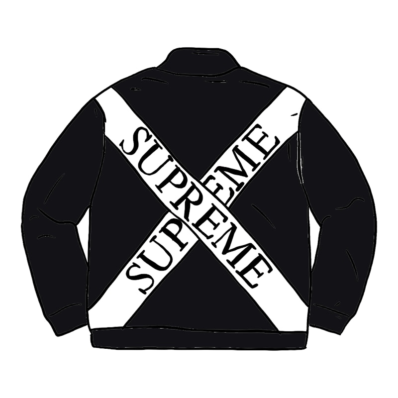 Supreme Cross Half Zip Sweatshirt Zwart