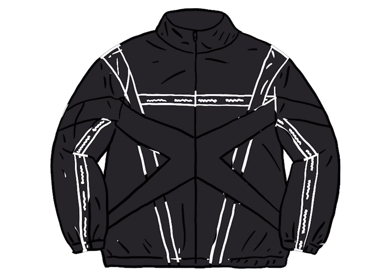Supreme Cross Paneled Track Jacket Zwart