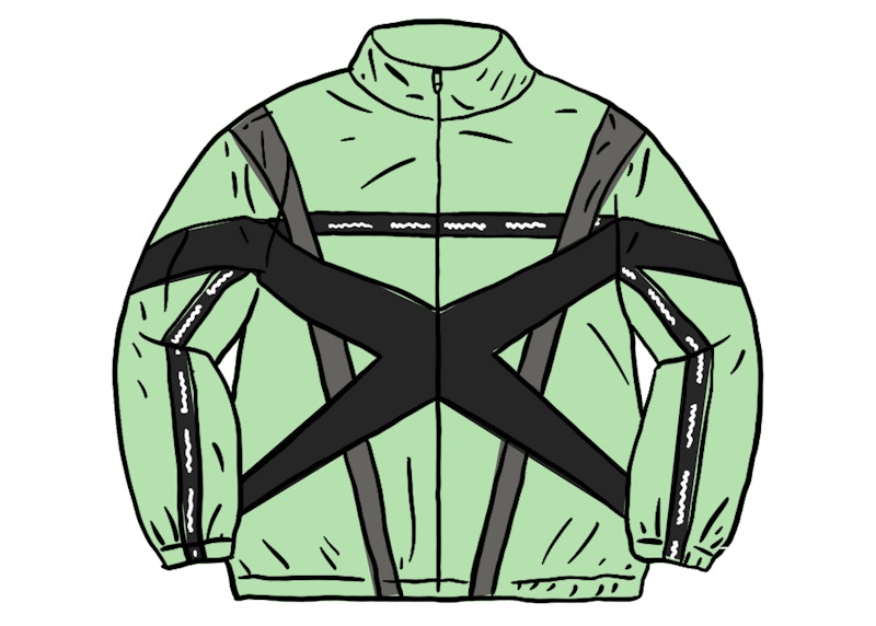 Supreme Cross Paneled Track Jacket Groen