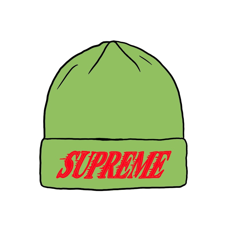 Supreme Crossover Beanie Lime Groen