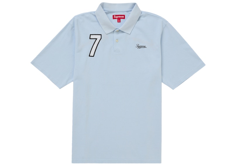 Supreme Cursive Polo Light Blauw