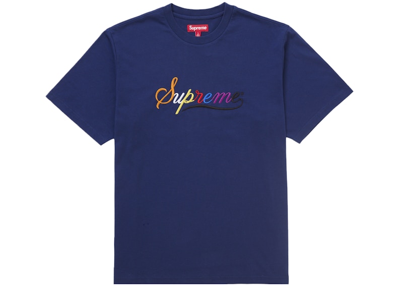 Supreme Cursive S/S Top Blauw
