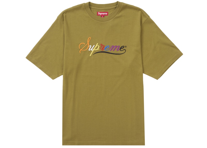 Supreme Cursive S/S Top Dusty Olijf