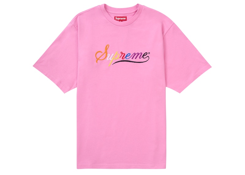 Supreme Cursive S/S Top Roze