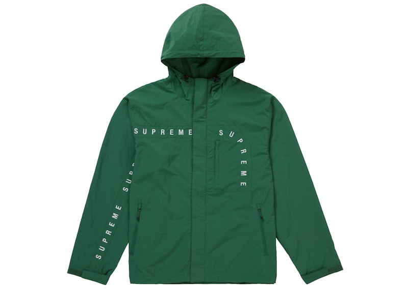 Supreme Curve Logos Ripstop Jacket Olijf