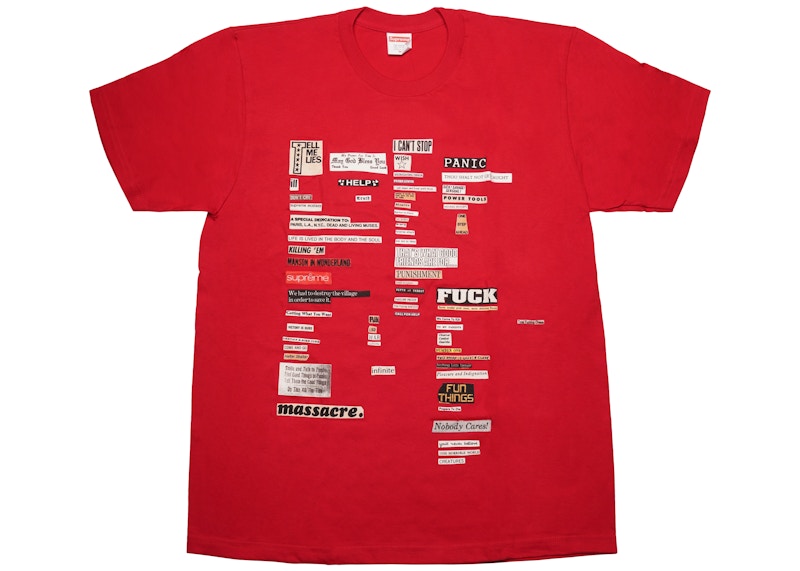 Supreme Cutouts Tee Rood