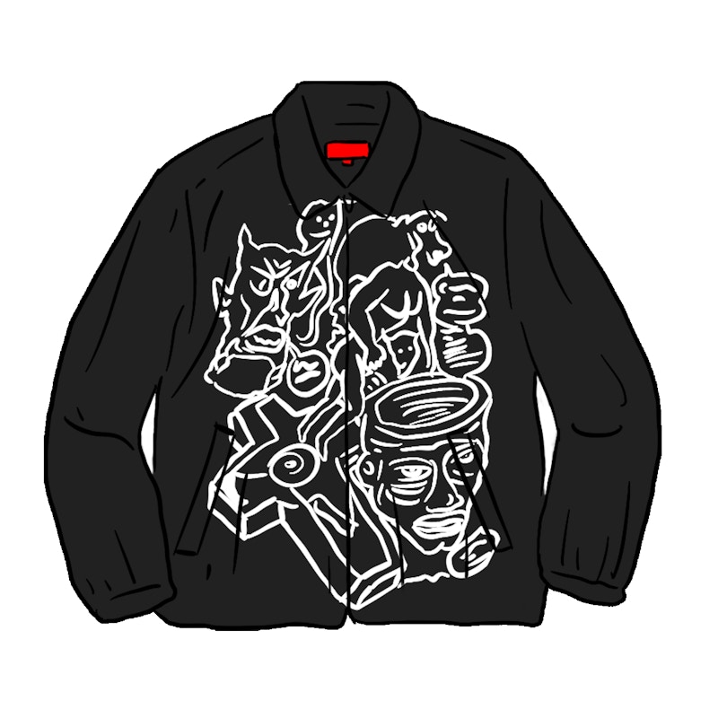 Supreme Daniel Johnston Embroidered Work Jacket Zwart