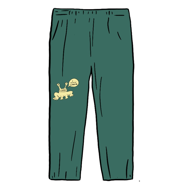 Supreme Daniel Johnston Embroidered Work Pant Work Groen
