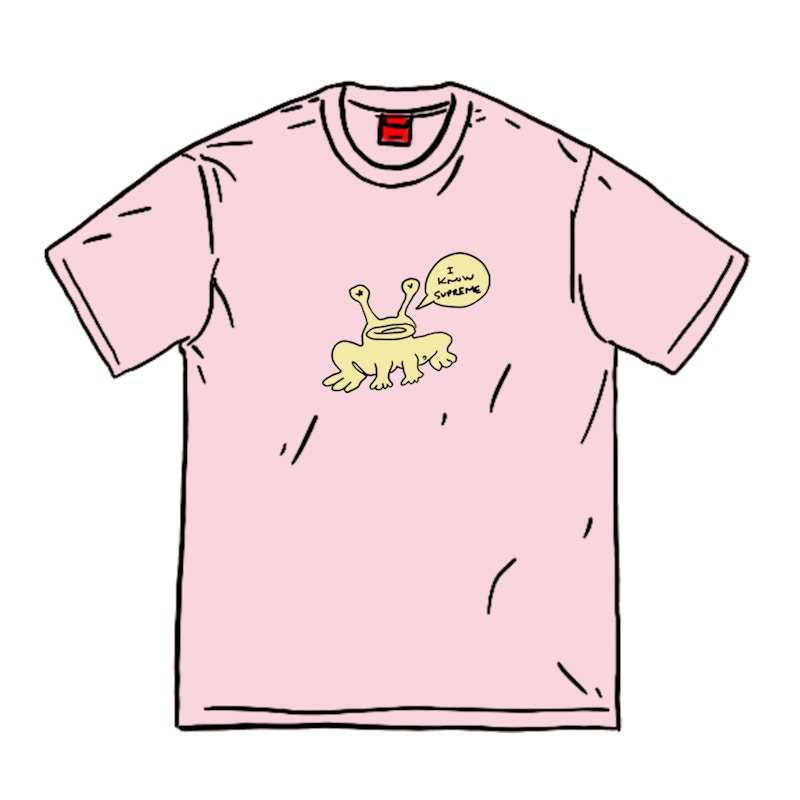 Supreme Daniel Johnston Frog Tee Light Roze