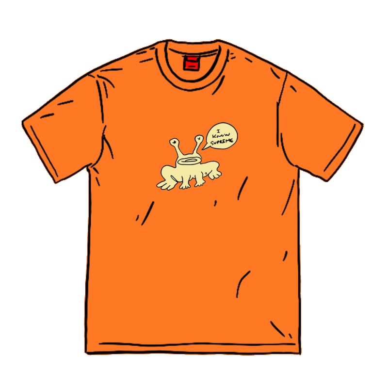 Supreme Daniel Johnston Frog Tee Oranje
