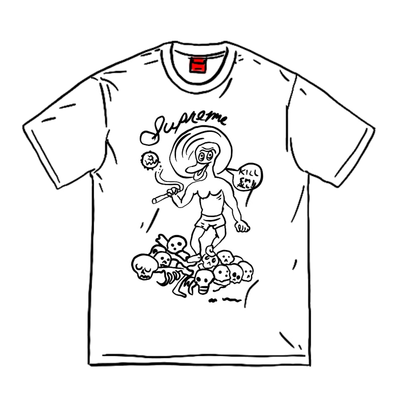 Supreme Daniel Johnston Kill Em All Tee Wit