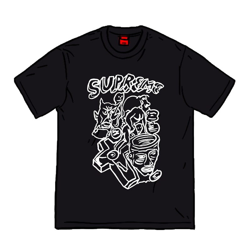 Supreme Daniel Johnston Tee Zwart