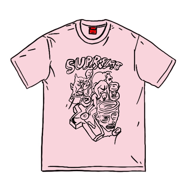 Supreme Daniel Johnston Tee Light Roze