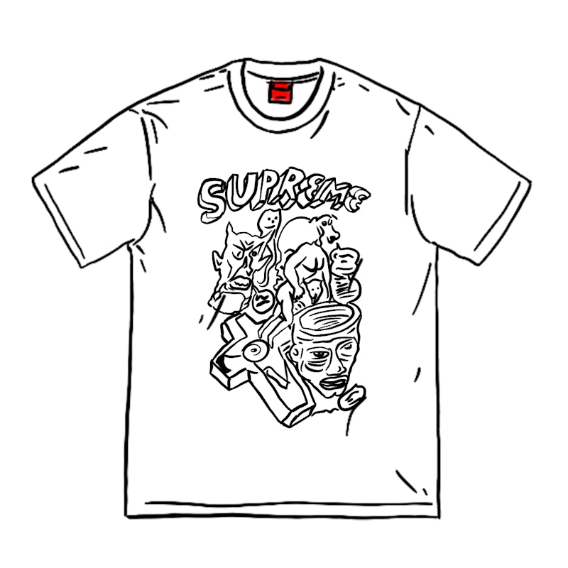 Supreme Daniel Johnston Tee Wit