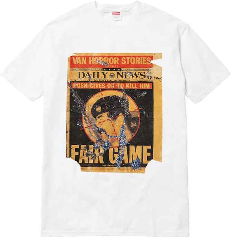 Supreme Dash Snow Tee Wit
