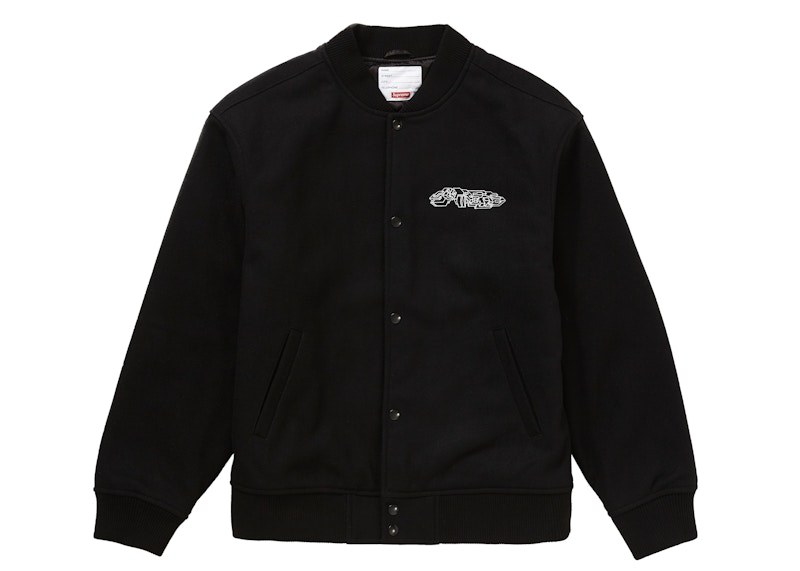 Supreme Delta Logo Varsity Jacket Zwart