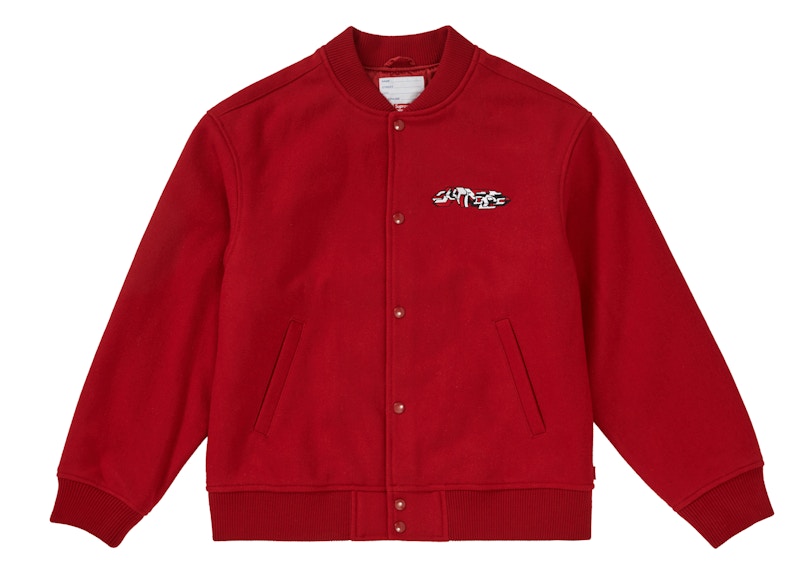 Supreme Delta Logo Varsity Jacket Rood