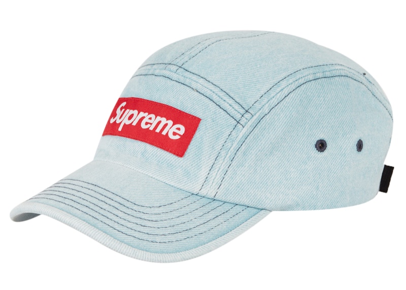 Supreme Camp Cap Washed Blauw