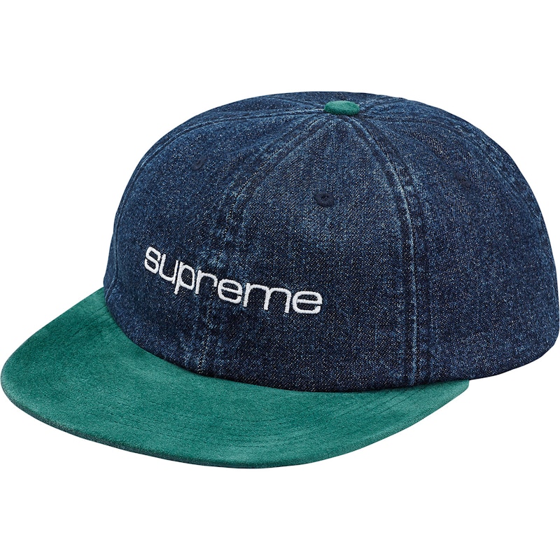 Supreme Suede Compact Logo 6-Panel Blauw