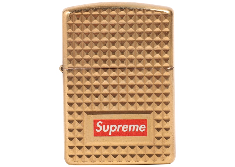 Supreme Diamond Cut Zippo Goud