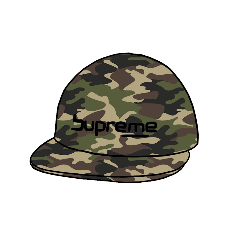 Supreme Digital Logo 6-Panel Woodland Camo Aop