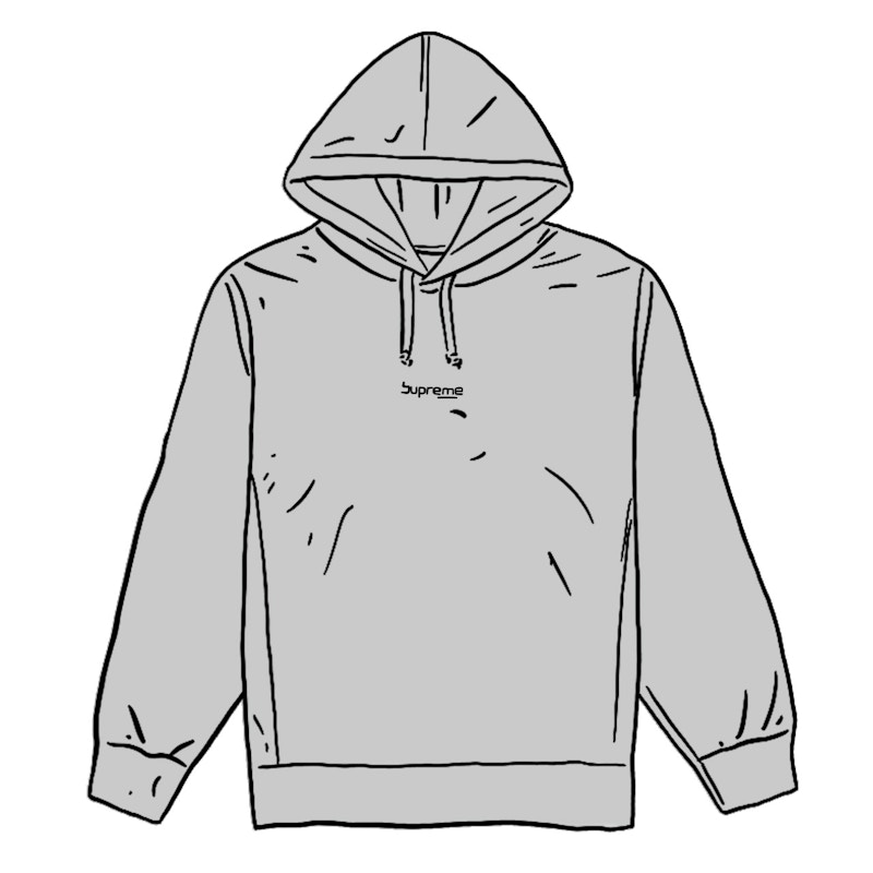 Supreme Digital Logo Hooded Sweatshirt Heather Grijs