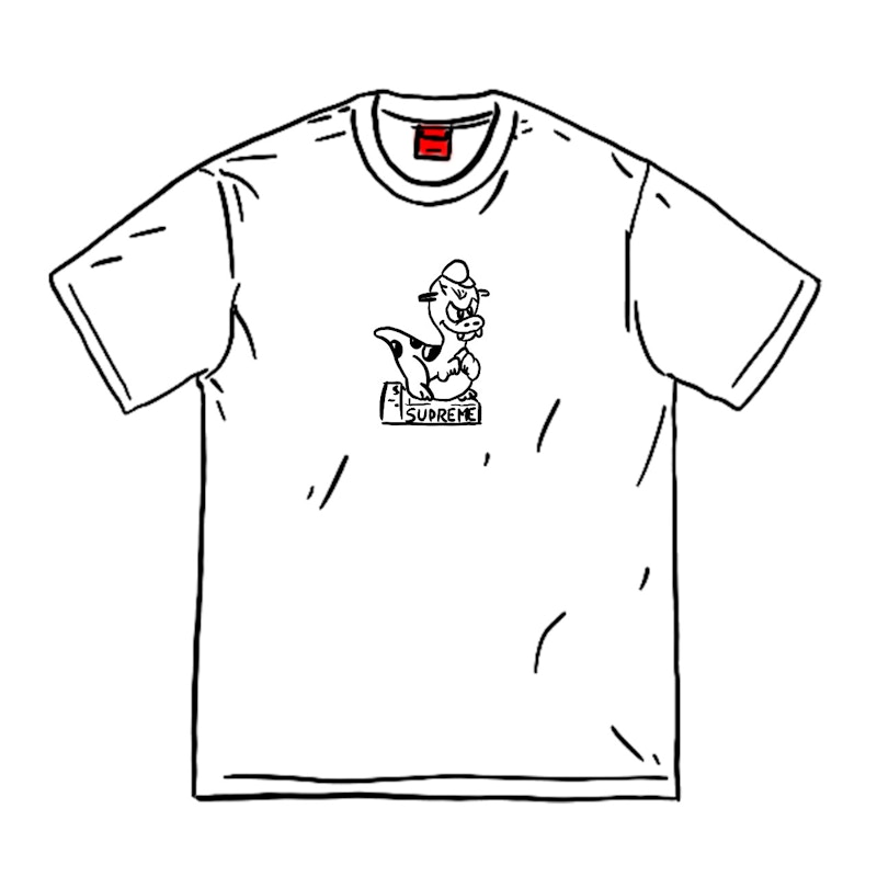 Supreme Dinosaur Tee Wit