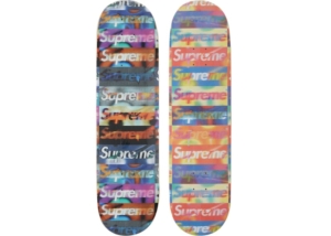 Supreme Distorted Logo Skateboard Deck Set