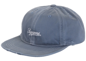 Supreme Distressed Script 6-Panel Blauw