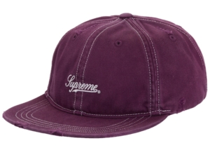 Supreme Distressed Script 6-Panel Rood