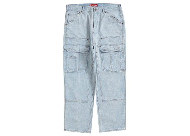 Supreme Double Knee Utility Pant Washed Blauw