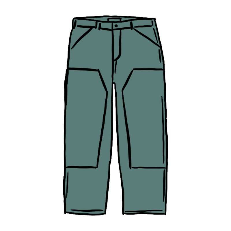 Supreme Double Knee Painter Pant Work Groen