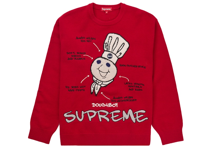 Supreme Doughboy Sweater Rood