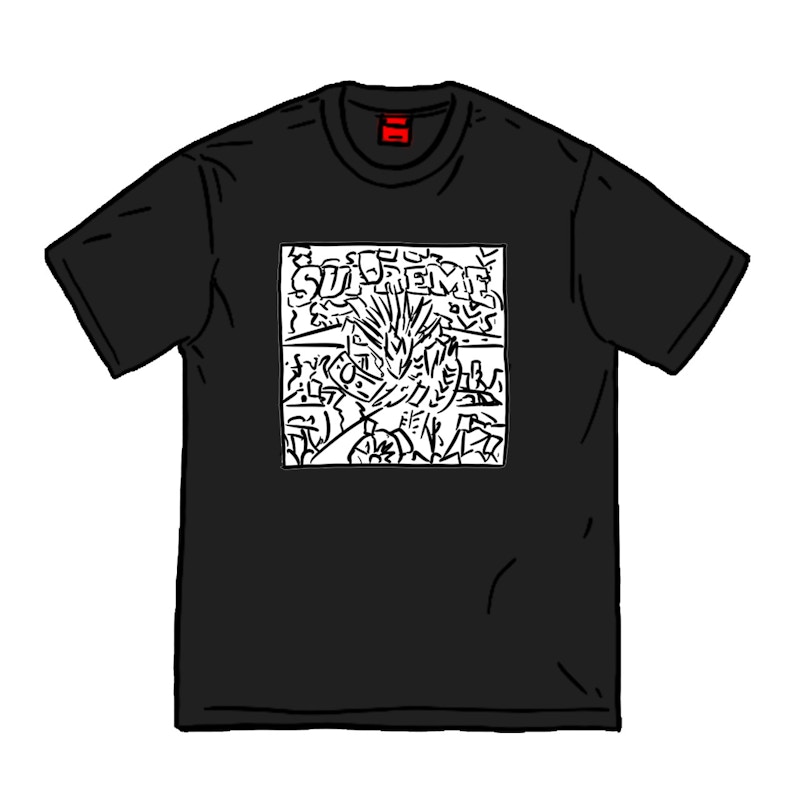 Supreme Dragon Tee Zwart