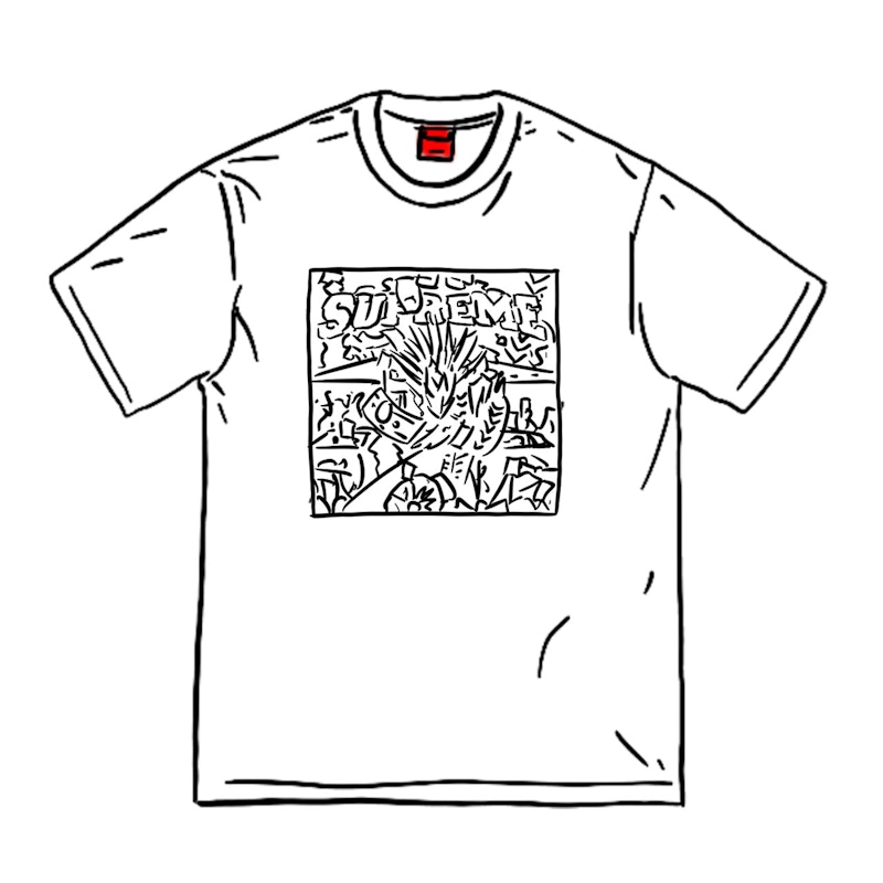 Supreme Dragon Tee Wit