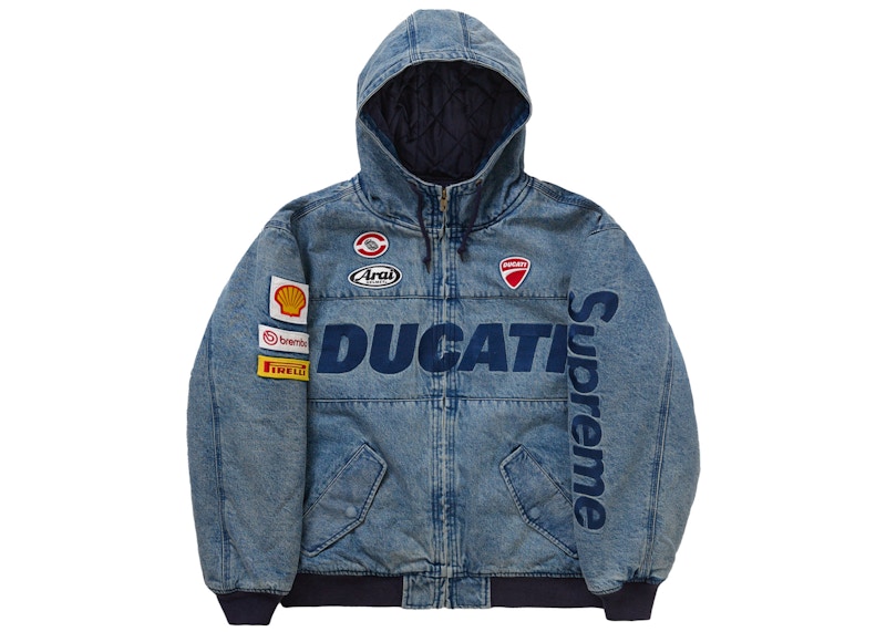 Supreme Ducati Hooded Work Jacket Blauw