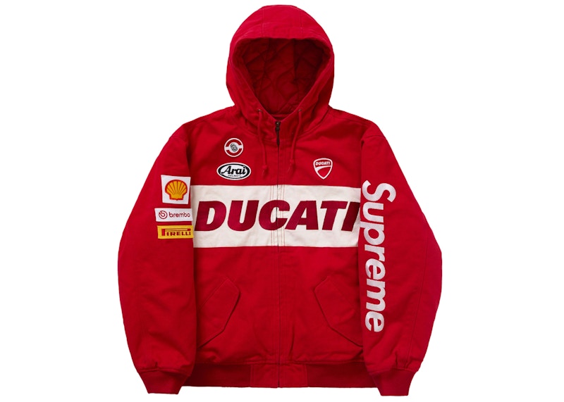 Supreme Ducati Hooded Work Jacket Rood
