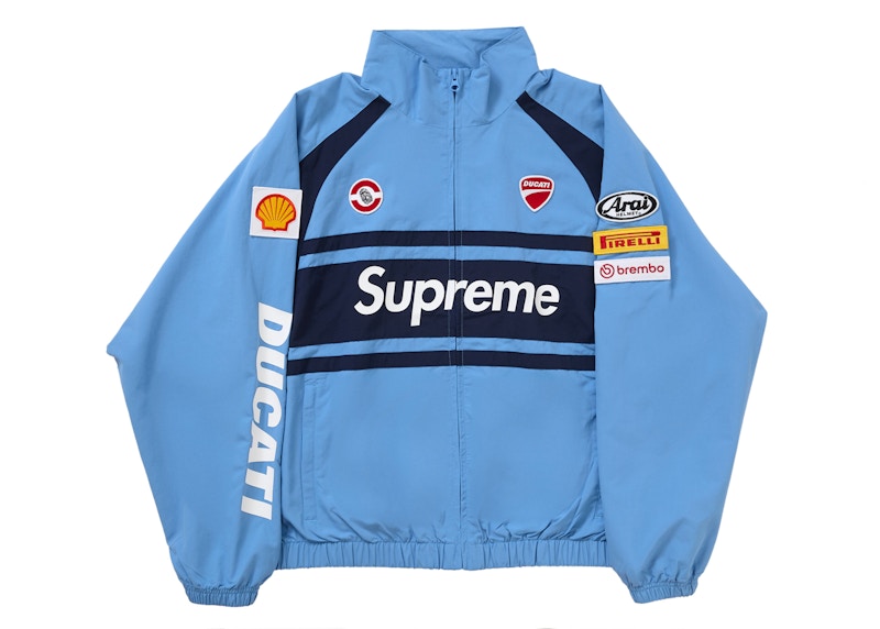 Supreme Ducati Track Jacket Light Blauw