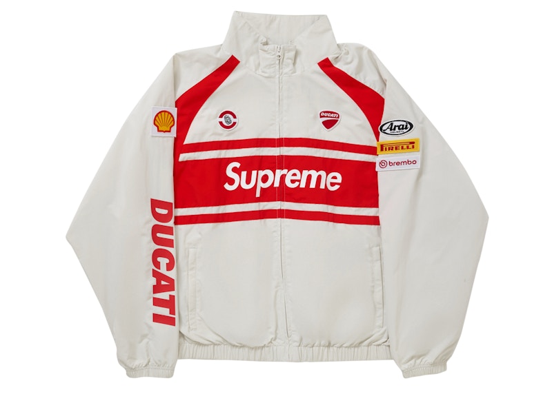 Supreme Ducati Track Jacket Light Grijs