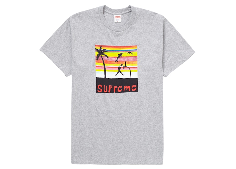 Supreme Dunk Tee Heather Grijs