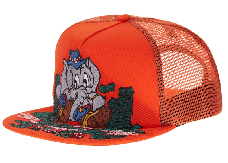 Supreme Elephant Mesh Back 5-Panel Oranje