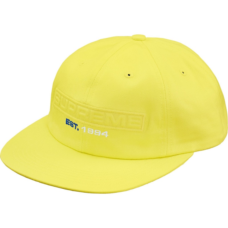 Supreme Embossed Logo 6-Panel Light Lime Lightlime