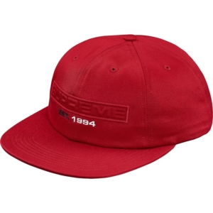 Supreme Embossed Logo 6-Panel Rood