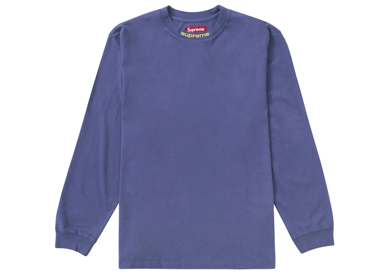 Supreme Embroidered Collar L/S Top Blauw