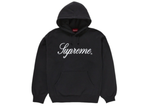 Supreme Embroidered Script Hooded Sweatshirt Zwart