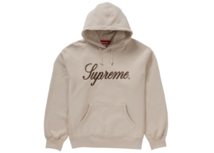 Supreme Embroidered Script Hooded Sweatshirt Stone Overige kleuren