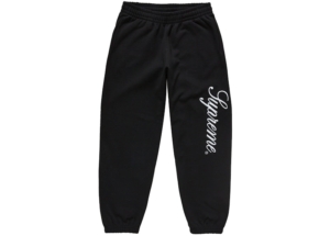Supreme Embroidered Script Sweatpant Zwart